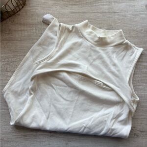 White cutout bodysuit